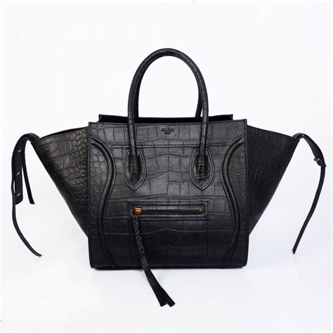 celine luggage phantom crocodile|Celine mini phantom bag.